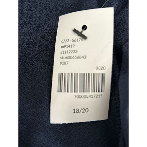 Lane Bryant Dress Womens Size 18/20 Blue Sleeveless Tie Back Crewneck Midi (2) - Picture 7 of 14